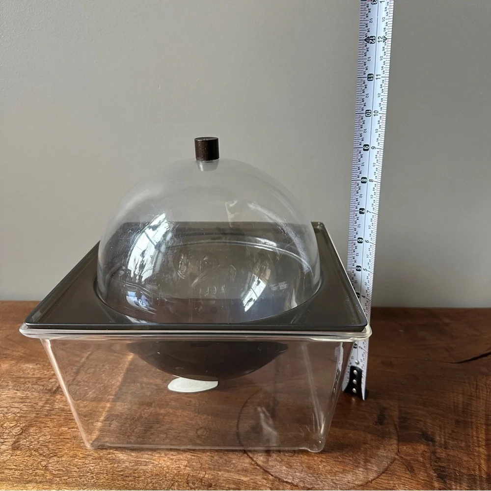 MCM Lucite Ice Bucket Food Chiller Dome Lid Atomic Space Age Kitchen Serveware